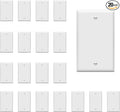 ENERLITES Blank Wall Plate Cover, Gloss Finish, Standard Size 1-Gang 4.50" x 2.76", Polycarbonate Thermoplastic, Electrical Covers for Unused Outlets/Switches, 8801-W-20PCS, White (20 Pack)