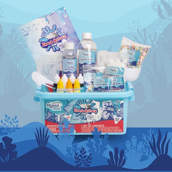 Aqua Endless Summer Shark Attack DIY Slime Kit – Creative STEM Craft with Ocean Adventure Theme