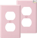 Bates- Duplex Receptacle Wall Plates, 2 Pack, Pink, Electrical Outlet Cover Plates, Electric Outlet Cover, Wall Outlet Cover, Outlet Plate, Outlet Wall Plate, Wall Outlet Cover Plate