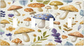 Boho Watercolor Mushroom Flowers Leaf Colorful Floral Light Switch Covers Quad Toggle Electrical Faceplate 4 Gang Wall Plate Decorative Switch Plates Cover for Kids Room Nursery Decor