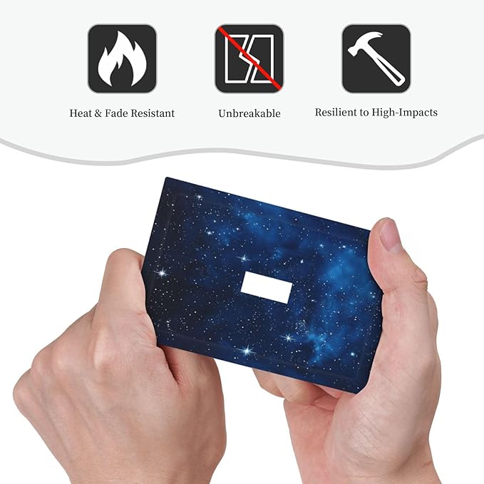 Light Switch Cover Plate Galaxy Starry Sky Universe Sparkle Stars 1 Gang Wall Plate Cover Single Toggle Outlet Covers Decorative Switch Plate Covers Electrical Faceplate for Bathroom Bedroom