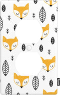 Boho Fox Cartoon Wall Plate Cover Woodland Fox Nursery Outlet Covers 1-Gang Switch Plug Duplex Cover Home Bedroom Bathroom Kitchen