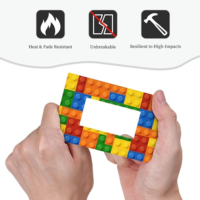 Building Blocks Theme Colored Bricks Print Decorative Outlet Covers 1 Gang Single Rocker Light Switch Cover Plate Wall Plates GFCI Faceplate for Room Office Home Decor