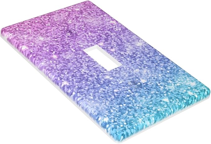Pink Blue Mermaid Light Switch Cover Plates Decorative Single Toggle Wall Plate, 1 Gang Lightswitch Cover