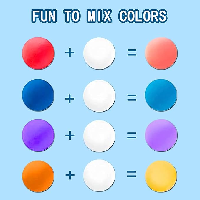 ifergoo White Air Dry Clay, Foam Magic Modeling Clay for School Art & Craft Project, Refill White Clay for Kids, Slime Supplies, Super Light & Soft, Non-Sticky, Non-Toxic, Age 3-12 Boys and Girls Gift
