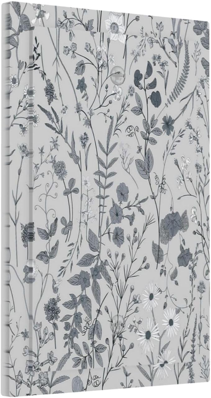 Boho Wild Flowers Farm Floral 1 Gang Light Switch Cover No Device Wall Plate Decorative Daisy Blank Switchplate Electrical Faceplate for Bathroom Home Living Room Bedroom Art Panel Decorate