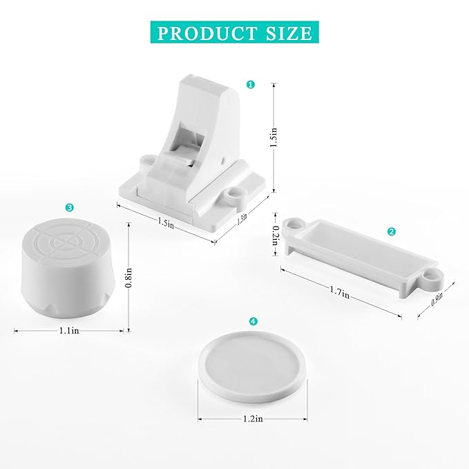 Vmaisi Magnetic Cabinet Locks for Babies (Stardand, Unit Count 4)