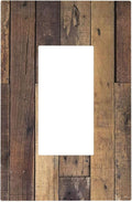 Cool Brown Wood Style Vintage Rustic Print Decorative Outlet Covers 1 Gang Single Rocker Light Switch Cover Plate Wall Plates GFCI Faceplate for Farmhouse Home Decor