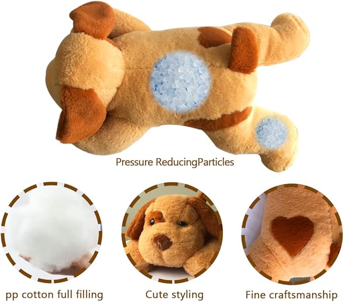 FoxVilla 4lbs Dog Weighted Stuffed Animals, 24 inch Weighted Plush Stuffed Animals for Adults, Cute Soft Weighted Plush Throw Animal Pillow Toy, Birthday Gifts for Adults Kids
