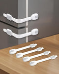6 Packs Cabinet Locks Baby Proofing, Child Proof Cabinet Locks with 3M Adhesive, No-Drill Child Safety Cabinet Lock, Flexible for Drawer, Door, Fridge, Trashcan, Toilet Seat, Pantry