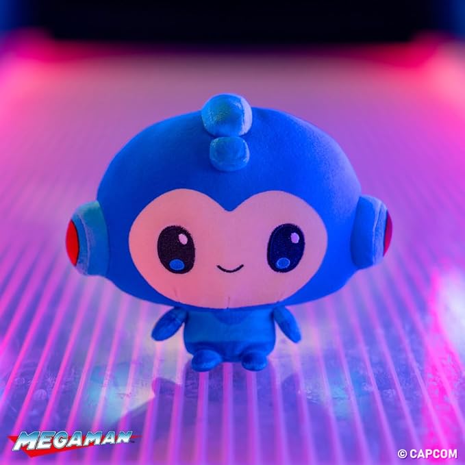 TeeTurtle Cloudheads Mega Man Plush - 5-Inch Official Capcom Stuffed Animal with Embroidered Details - Soft Cuddly Plush Toys for Kids, Teens, and Adults