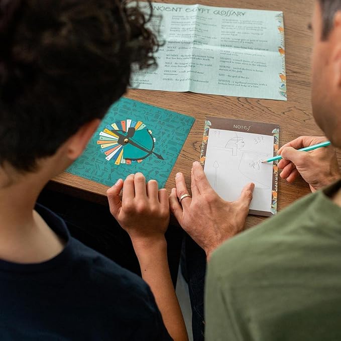 Talking Tables Egyptian Theme Escape Room Game Kids | Solve Unique Puzzles and Codes to Escape The Pharaoh's Curse | Interactive Family Games Night, Age 9+, 2+ Players, Birthday Party
