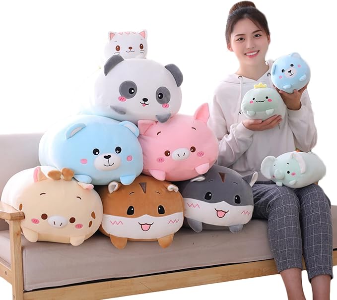 Pig Plush Pillow, Soft Pink Pig Stuffed Animal Body Pillow Toy Gifts for Bedding, Kids, 23.6"