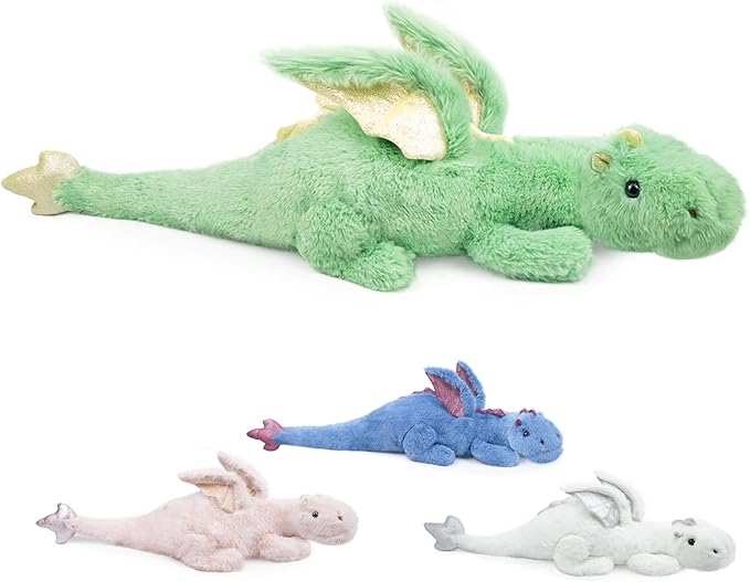 Weighted Stuffed Animal 5Lbs 35.4", Heavy Soft Dragon Plush Toy, Green Weighted Dragon Stuffed Animal for Kids and Adults, for Comfort and Relaxation