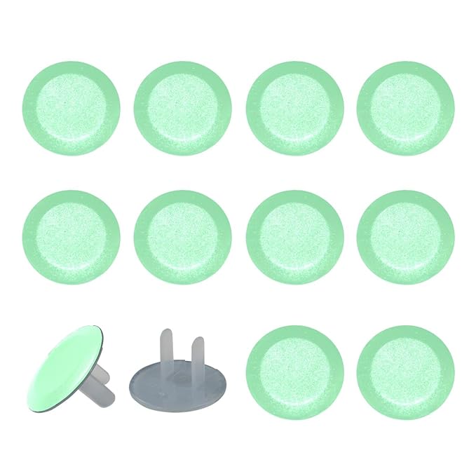 Pure Avocado Green Pattern Outlet Covers Baby Proofing Child Proof Plug Covers for Electrical Outlets Easy Install Outlet Plug Covers