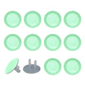 Pure Avocado Green Pattern Outlet Covers Baby Proofing Child Proof Plug Covers for Electrical Outlets Easy Install Outlet Plug Covers