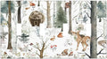 Snow Bear Fox Deer Forest Squirrel Wild Life Animal Light Switch Covers Quad Toggle Electrical Faceplate 4 Gang Wall Plate Decorative Switch Plates for Farmhouse Kids Room Decor