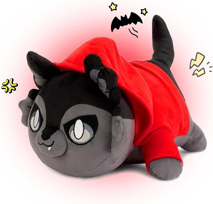 Red-Coated Wolf Cat Plush - Alien Invasion Cat Collection - 100% Embroidered Plushie - Cat Stuffed Animal Collectible (Red-Coated Wolf Cat)