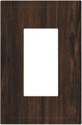 Outlet Covers Dark Brown Wood Grain Rustic Country Single Rocker Light Switch Covers Decorative 1 Gang Gfci Wall Plates Socket Cover Electrical Switch Plate Covers for Farmhouse Home Decor