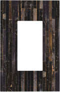 Decorative Switch Plate Covers Black Farmhouse Wood Board 1 Gang Single Decora GFCI Device Light Switch Cover Western Country Lodge 1 Rocker Outlet Wall Plate Faceplate for Bathroom Bedroom