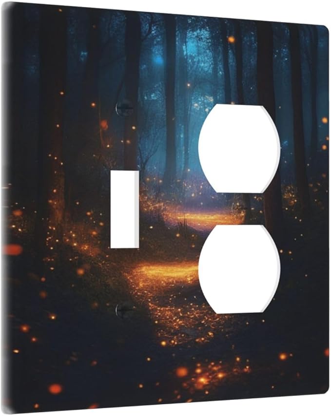 Decorative Art Light Switch Covers Butterflies from the Book 2 Gang Single Toggle Duplex Combination Electrical Faceplate Switchplate Wall Plate for Home Decor