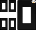ENERLITES Screwless Decorator Wall Plate Child Safe Outlet Cover, Glossy, Size 1-Gang 4.68" H x 2.93" L, Unbreakable Polycarbonate Thermoplastic, SI8831-BK-5PCS, Black (5 Pack)
