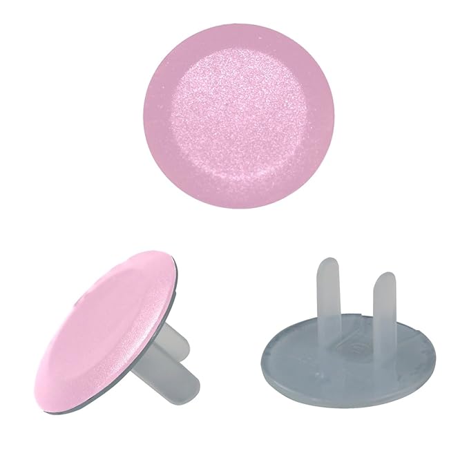 Outlet Covers (12/24 Pack)– Pure Pink Color Outlet Plug Covers – Baby Safety Child Proof