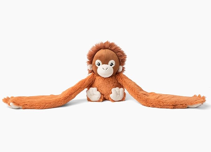 HUGIMALS Hugarounds Ollie the Orangutan 2.5 lb Microwaveable & Freezable Weighted Plush Neck & Shoulder Wrap | Soothing, Comforting Hugs for Self-Care & Relaxation | Unscented for Ages 2+