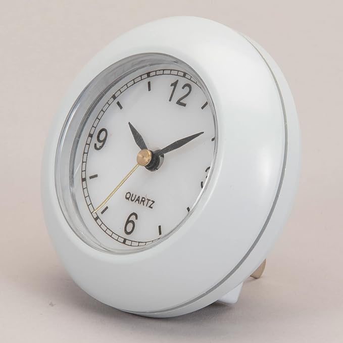 Bits and Pieces Plug in Night Light with Clock - Glow in The Dark, Bathroom Night Light, Battery Backup, Energy Efficient, 3" Analog Clock Face High Visibility - Nightlight for Kids Room