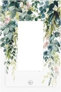 Colorful Plant Flower Sage Eucalyptus Leaves Decorative Outlet Covers 1 Gang Single Rocker Light Switch Cover Plate Wall Plates GFCI Faceplate for Bedroom Living Room Decor