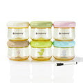 Joypony PPSU Baby Food Containers, 6oz Leakproof Baby Food Jars with Lids, Freezer Safe & Microwave Safe, Reusable Portion Plastic Food Storage Containers, Baby Puree, Toddler Snacks, BPA-Free, 6 Pack