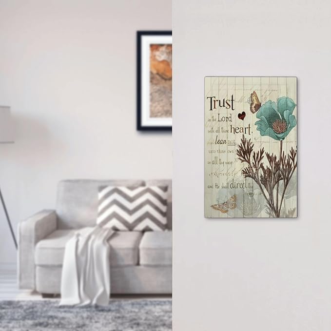 Rustic Elegant Teal Tulip Bible Inspirational Quote Light Switch Cover Plate 1 Gang No Device Blank Electrical Wall Plates Faceplate Decorative Switch Plate Covers for Farmhouse Bedroom Decor
