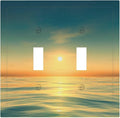 Serene Coastal Sunset Double Toggle Switch Cover - 2-Gang Standard US Size Minimalist Ocean Landscape Design Light Switch Covers for Bathroom Decor