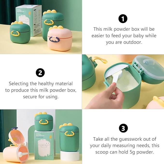 Toddmomy Milk Powder Box Milk Powder Container Holder Dispenser Holder Travel Food Container Dispenser Food