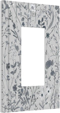 Boho Wild Flowers Farm Floral 1 Gang Rocker Light Switch Plate Single Decora Outlet Wall Plate Cover Faceplate Decorative Switchcovers GFCI for Bathroom Home Living Room Bedroom Decorate