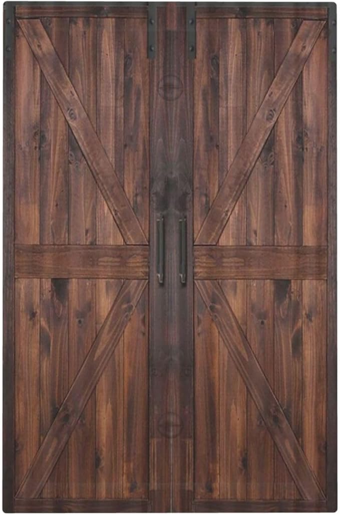 Rustic Barn Doors Vintage Brown Wood Plank Print Light Switch Cover Plate 1 Gang No Device Blank Electrical Wall Plates Faceplate Decorative Switch Plate Covers for Farmhouse Home Decor