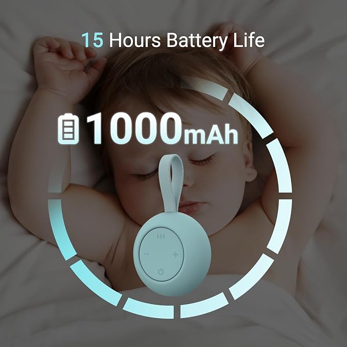 White Noise Machine - Sleep Sound Machine for Baby and Kids,12 Soothing Sounds, 15 Hours of Ultralong Battery Life,Noise Canceling for Break & Sleeping, Sound Therapy for Home, Travel.Slate