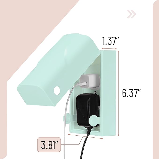 Bates - Baby Safety Outlet Cover Box, Cyan Blue, Outlet Covers Baby Proofing, Plug Covers Baby Proofing, Baby Outlet Cover, Socket Covers Baby Proofing, Baby Outlet Covers Baby Proof, Outlet Box Cover