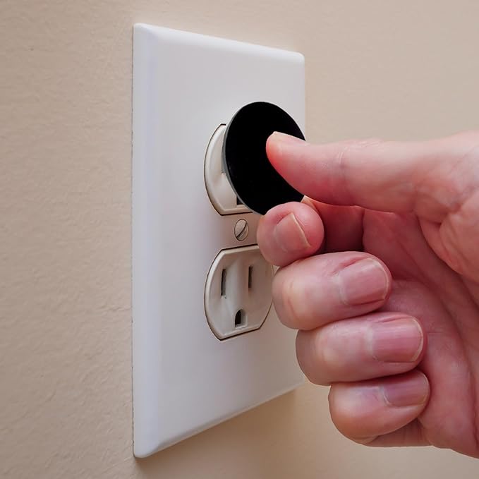 Pure Black Color Outlet Covers for Electrical Power Baby Proofing Wall Socket Protector Child Proof Outlet Protector - Electrical Insulation
