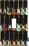 Modern Guitar Light Switch Cover Plates Music Rock And Roll Guitar Musical Single Toggle Wall Plate 1 Gang Lightswitch Cover Home Decorative Office 4.5"x 2.76"
