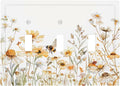 Yellow White Daisy Floral Bee Wild Flower Decorative Switch Plates 3 Gang Wall Plate Triple Toggle Light Switch Cover Faceplate Electrical Wall Panels for Bedroom Living Room Decor
