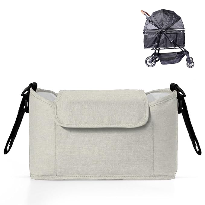 Baby Stroller Organizer,Suitable for Baby Stroller, Dog Stroller, Most Strollers (Gray)