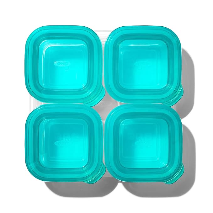 OXO Tot Silicone Baby Food Storage Container, Set of Four, 4oz Containers