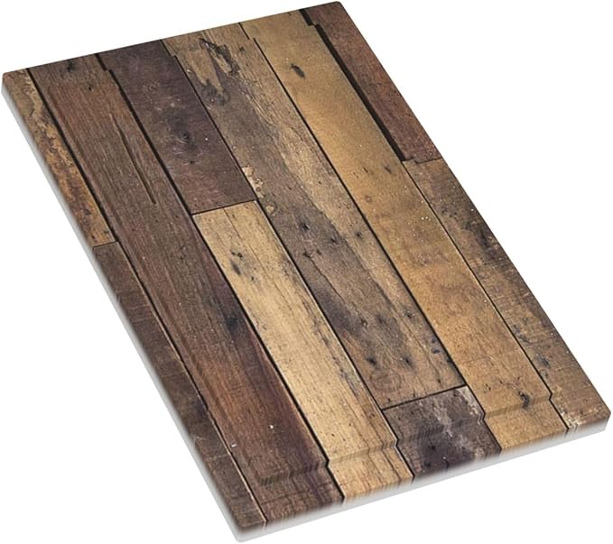 Cool Brown Wood Style Vintage Rustic Print Light Switch Cover Plate 1 Gang No Device Blank Electrical Wall Plates Faceplate Decorative Switch Plate for Farmhouse Home Decor