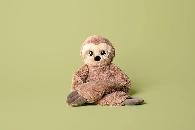 HUGIMALS Hugarounds Sawyer the Sloth 2.5 lb Microwaveable & Freezable Weighted Plush Neck & Shoulder Wrap | Soothing, Comforting Hugs for Self-Care & Relaxation | Unscented for Ages 2+