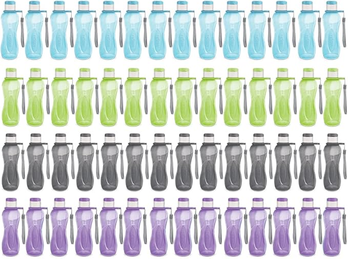 MILTON Sports Water Bottle Kids Reusable Leak-proof 25 oz 56 Set Plastic Wide Mouth Large Big Drink Bottle BPA & Leak Free With Handle Strap Carrier For Cycling Camping Hiking Gym Yoga