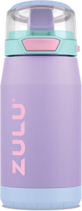 ZULU Kids Flex 12oz Stainless Steel Insulated Water Bottle, Toddler Cup with Silicone Spout, Leak-Proof Locking Flip Lid and Carry Loop for School Backpack, Lunchbox, and Outdoor Sports, Sugar Fairy