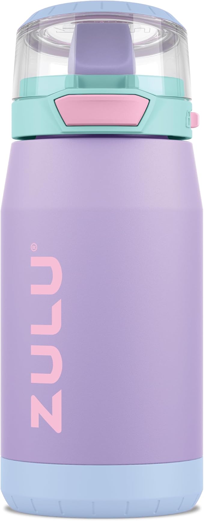 ZULU Kids Flex 12oz Stainless Steel Insulated Water Bottle, Toddler Cup with Silicone Spout, Leak-Proof Locking Flip Lid and Carry Loop for School Backpack, Lunchbox, and Outdoor Sports, Sugar Fairy
