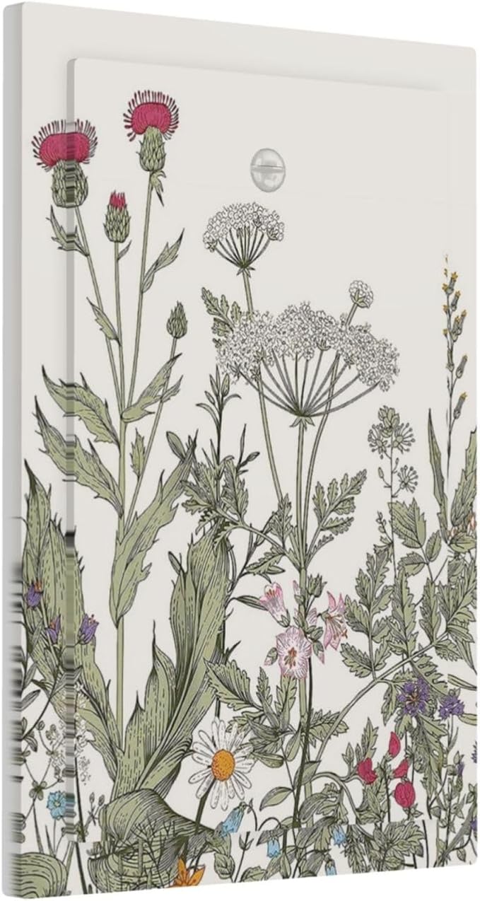 Spring Floral Flowers Leaf 1-Gang Blank Wallplate Jumbo Size Outlet and Blossom Nature Plant Botanical Light Switch Cover Vintage Rustic Country Green Decorative Switch Face Wall Plate Cover