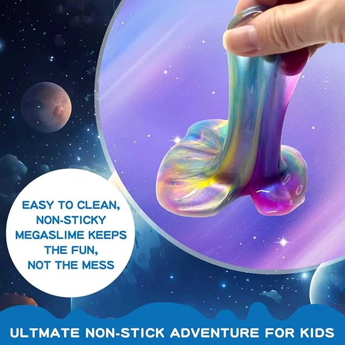 48 Packs Galaxy Slime, Party Favor for Kids Girls & Boys, Adults, Non Sticky, Stress & Anxiety Relief, Wet, Super Soft Sludge Toy,Easter Basket Stuffers